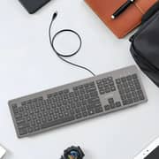 Unitek SlimTap Ultra Light Wired Keyboard 1.5m Space Grey - T052AGY01-US-AR