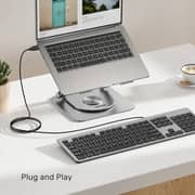 Unitek SlimTap Ultra Light Wired Keyboard 1.5m Space Grey - T052AGY01-US-AR