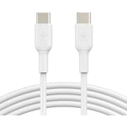 سلك بيلكن بوست تشارج من USB-C إلى USB-C بطول 2 متر لون أبيض CAB003BT2MWH