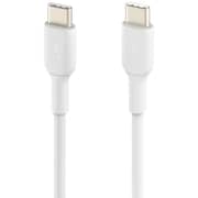 سلك بيلكن بوست تشارج من USB-C إلى USB-C بطول 2 متر لون أبيض CAB003BT2MWH