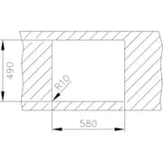 Teka Inset 50cm Kitchen Sink 1pc - Universe 60 T-XP 1B