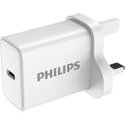Philips GaN USB-C Charger UK White - DLP5312CW