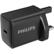 Philips GaN Wall Charger with USB-C Cable 1m Black - DLP5313NB/05
