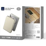 Wiwu P15-1 Ultra Thin Magnetic Power Bank 10000mAh Titanium Gold
