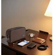 Wiwu 1 Pc Phantom Pouch Pro Fingerprint Lock Pouch Deep Brown - PFLPPBRW