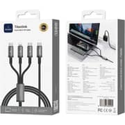 Wiwu TITAN LINK Series 3-in-1 Dual USB Cable 1.2m Tarnish - Wi-C060 3