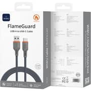 Wiwu FlameGuard USB-A to USB-C Cable 1.2m Grey - Wi-C096