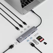 موزع USB-C (8 بـ 1) من Wiwu موديل WI-HB001GRY