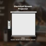 NCTS E Series Remote Controlled Electric Projector Screen 2.4x2.4m Matte White - E240