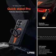 VRS DESIGN QuickStand Pro MagSafe Case Contour Green Samsung Galaxy S26 Ultra - 8800337150452