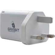 Grabit Dual Port Wall Charger White - GTC-200C