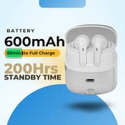 Grabit Gtunes-Groove Wireless Earbuds White