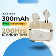 Grabit Gtunes-Duet True Wireless Earbuds Beige