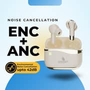 Grabit Gtunes-Duet True Wireless Earbuds Beige