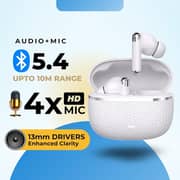 Grabit Gtunes-Gravel True Wireless Earbuds White