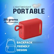 Grabit G-Buddy Portable Bluetooth Speaker Red