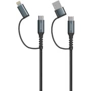 Grabit 4-in-1 Charging USB-C Cable 1.2m Black - GCBL-50