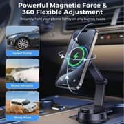 Grabit Wireless Charging Car Mount Black - G-WMNT 50