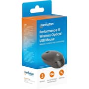Manhattan Performance III Wireless USB Mouse Black - 190145