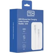 TCH High-Speed Silicone Charging Cable 1m White - CB100CTC