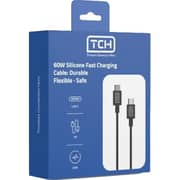 TCH High-Speed Silicone Charging Cable 1m Black - CB100CTC