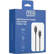 TCH High-Speed Silicone Charging Cable 2m Black - CB100CTC