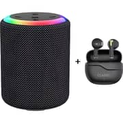 Xcell MegaSound Portable Bluetooth Speaker Black - XL-SPK-50W-MEGASOUND-TWS-BLK + Classic TWS Earbuds
