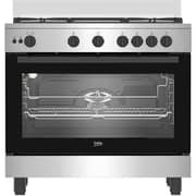 Beko 5 Burner Gas Cooker 90cm Stainless Steel/Black - BGGR 12113 GXF