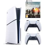 Sony PS5 Slim Disc Console 1TB White - CFI-2000-A01 + Controller + Battlefield 6 International Version