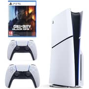 Sony PS5 Slim Disc Console 1TB White - CFI-2000-A01 + Controller + Call of Duty Black Ops 7 International Version
