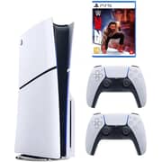 Sony PS5 Slim Disc Console 1TB White - CFI-2000-A01 + Controller + WWE 2K25 International Version