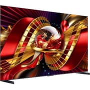 تلفزيون تي سي أل بشاشة SQD-Mini LED دقة 4K معدل تحديث 144 هرتز وسطوع 5500 شمعة مع تغطية 100% لمعيار BT.2020، مقاس 75 بوصة، نظام Google TV (موديل 2026)