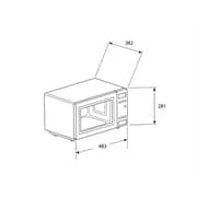 Baumatic Glass Finish Microwave Oven - BMEMWFS25BL