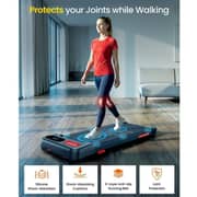 Sparnod Fitness Walking Pad for Home Use with 2.25 HP Motor, 1–6 km/h Speed, 2-Level Manual Incline, LED Display for Time Distance Speed & Calories, Shock Absorption, Compact Design, 85kg Max User Weight – STH-2001