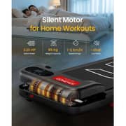 Sparnod Fitness Walking Pad for Home Use with 2.25 HP Motor, 1–6 km/h Speed, 2-Level Manual Incline, LED Display for Time Distance Speed & Calories, Shock Absorption, Compact Design, 85kg Max User Weight – STH-2001
