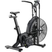 Sparnod Fitness Commercial Air Bike with Magnetic Belt & Chain Drive, 216 Workout Programs, Interval Console, Adjustable Ergonomic Seat, Heart Rate Sensor, Heavy-Duty Steel Frame, 150kg User Weight Capacity – SAB-12