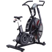 Sparnod Fitness Commercial Air Bike with Fan Flywheel, 165 Pre-Set Workout Programs, Interval Console, Adjustable Ergonomic Seat, Heart Rate Sensor, Heavy-Duty Steel Frame, 150kg User Weight Capacity – SAB-13
