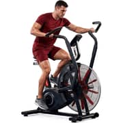 Sparnod Fitness Commercial Air Bike with Fan Flywheel, 165 Pre-Set Workout Programs, Interval Console, Adjustable Ergonomic Seat, Heart Rate Sensor, Heavy-Duty Steel Frame, 150kg User Weight Capacity – SAB-13