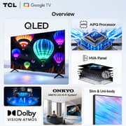 TCL Google TV 65 Inch T69D Premium 4K QLED Smart TV (2026 Model) 65T69D Black