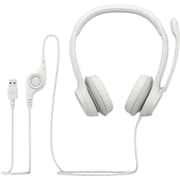 Logitech H390 Wired On Ear Headset Off White