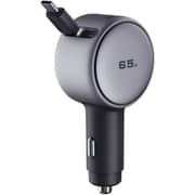 Aukey Pathfinder Sling Car Charger with Built-in USB-C Cable Grey - CC-P5-GY