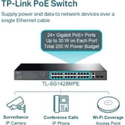TP-Link Omada 28-Port Gigabit Easy Smart Switch with 24-Port PoE - TL-SG1428PE
