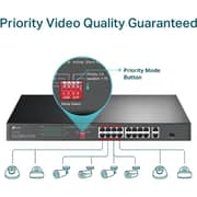 TP-Link 16-Port 10/100 Mbps + 2-Port Gigabit Rackmount Switch with 16-Port PoE - TL-SL1218P