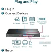 TP-Link 16-Port 10/100 Mbps + 2-Port Gigabit Rackmount Switch with 16-Port PoE - TL-SL1218P