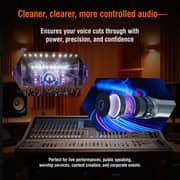 Magic Star Professional UHF Dual Wireless Microphones Grey/Black - DM-882