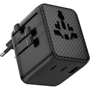 WiWU Warrior GaN Uni-Plug Adapter Black - Wi-UA011