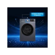 SPJ 10KG Front Load Fully Automatic Washing Machine, BLDC Inverter Motor, 1400 RPM, A+++ Energy Efficient, LED Display, Multiple Wash Programs, Low Noise, Dark Grey