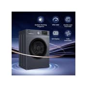 SPJ 10KG Front Load Fully Automatic Washing Machine, BLDC Inverter Motor, 1400 RPM, A+++ Energy Efficient, LED Display, Multiple Wash Programs, Low Noise, Dark Grey