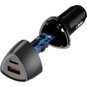 Smart Gate C51 2 Port Car Charger Black - SGCH-C51CA