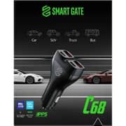 Smart Gate C68 Digital 4 Port Car Charger Black - SGCH-C68CCAA